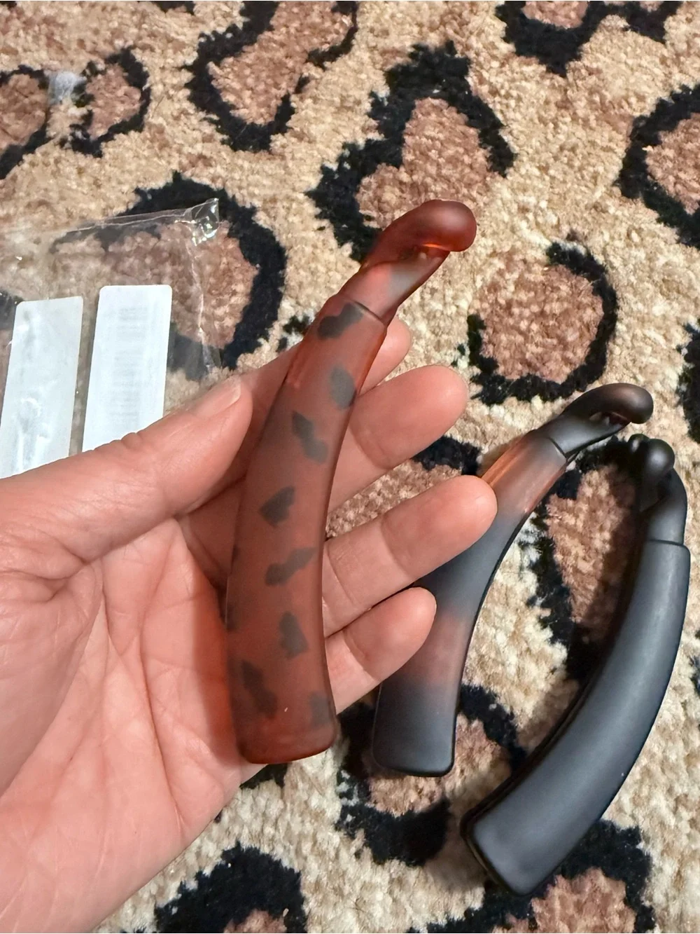 Banana Hair Clips - 3-Pack (Tortoiseshell and Black) ponytail banana clips